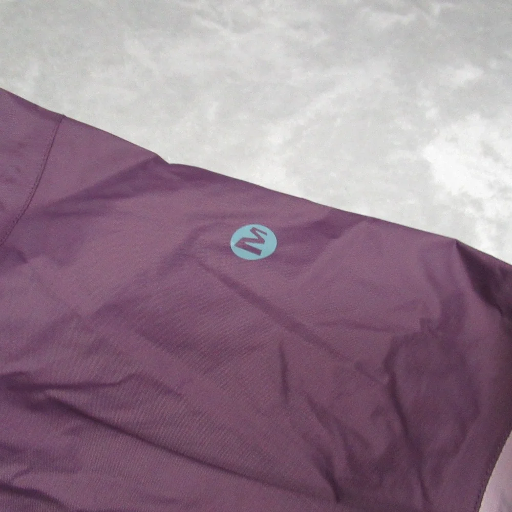 Merrell Jacket Womens Medium Purple Fallon Lightweight Hooded Wind Rain Full Zip